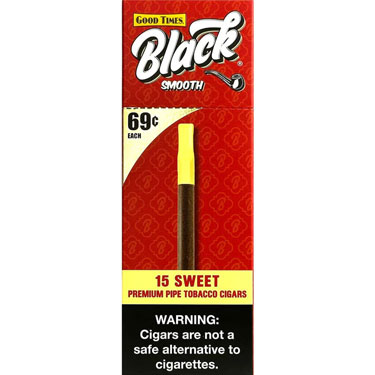 Good Times Cigarillos Black Smooth Sweet 15ct