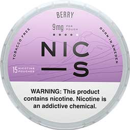 NIC S Nicotine Pouches Berry 9mg 5ct