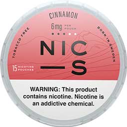 NIC S Nicotine Pouches Cinnamon 6mg 5ct