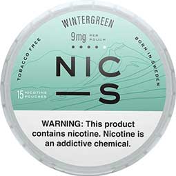 NIC S Nicotine Pouches Wintergreen 9mg 5ct