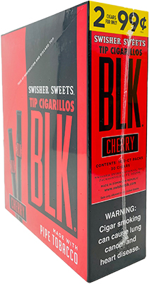 Swisher Sweets BLK Cherry Tip Cigarillos 15ct - DiscountLittleCigars.com